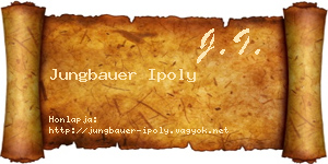 Jungbauer Ipoly névjegykártya